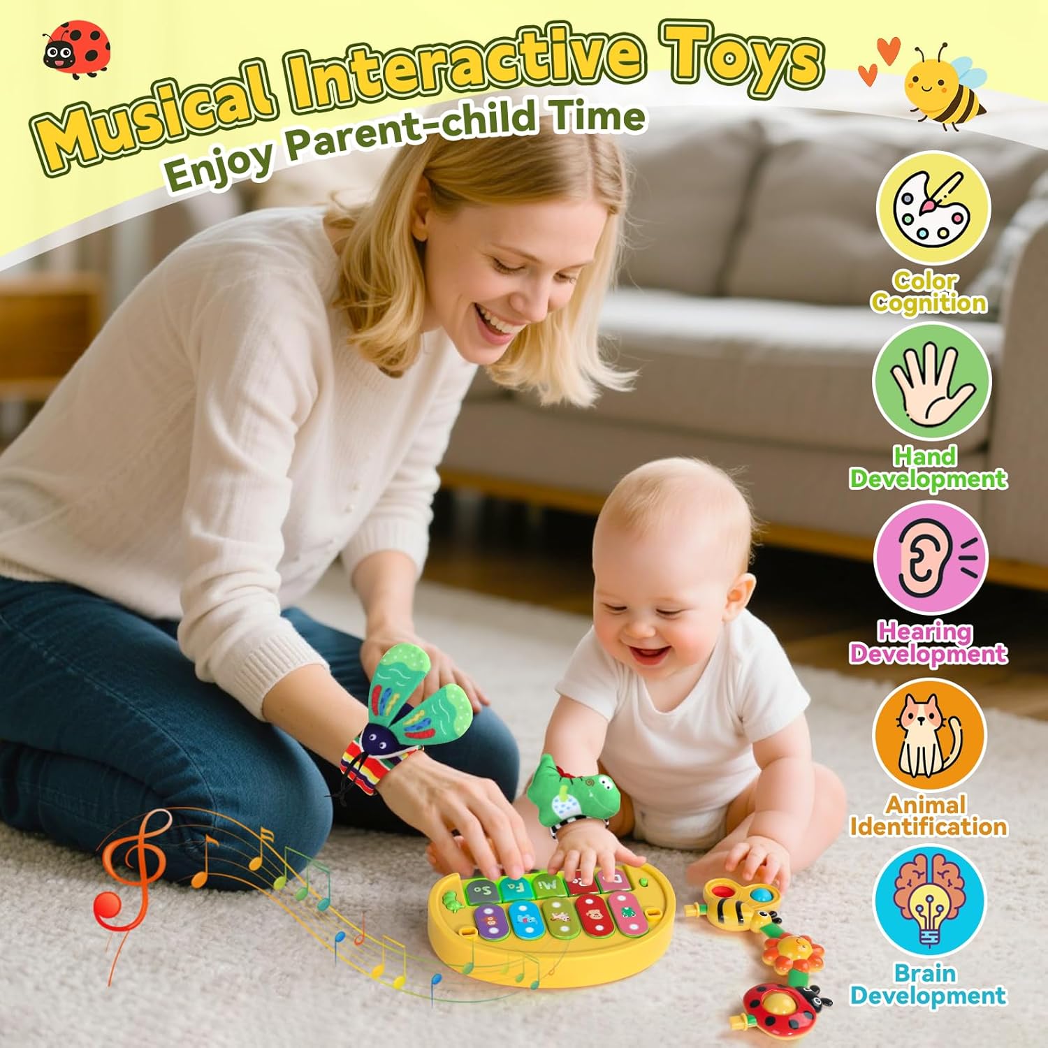 Brinquedo Bebe Até 6 meses com piano musical